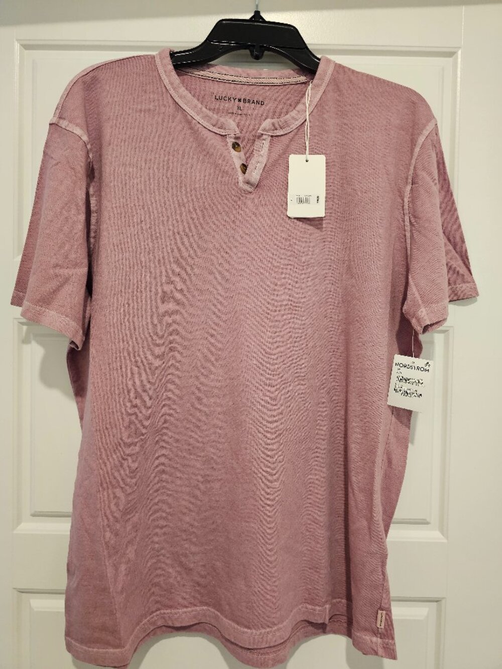 Mens Lucky Brand Shirt/ Burnout Button Notch